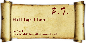 Philipp Tibor névjegykártya